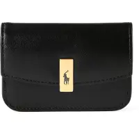 Ralph Lauren för kvinnor. 427P04990002 Plånbok i skinn Over Card svart (OSFA), Casual, Hud