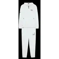EA7 för män. 8NPV08_PN4HZ Tennis Pro Träningsoverall vit (L), Deportivo, Tennis/Padel, Multisport, Polyester, Lång ärm