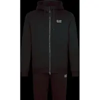 EA7 för män. 8NPV63_PJVRZ Träningsoverall enfärgad svart (XL), Casual, Deportivo, Bomull, Multisport, Lång ärm