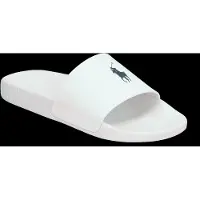 Ralph Lauren för män. 809961001004 Flip-flops Signature vit (45), Karta, Ingen, Casual, Strandkläder