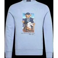 Ralph Lauren för män. 710B18538001 Fleecetröja med blå Polo Bear (XL), Casual, Bomull, Lång ärm