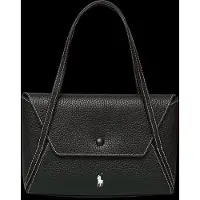 Ralph Lauren för kvinnor. 427P01453006 Handväska i skinn Polo Play Mini svart (OSFA), Klassisk, Hud