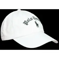 Ralph Lauren för män. 710B19129001 Vit broderad twillkeps (OSFA), Casual, Bomull