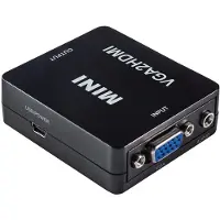 MaxTrack CS40L VGA / HDMI Adapter [1x VGA hona, Telejack 3.5 mm - 1x HDMI hona] Svart
