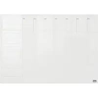 Nobo Transparent Akryl Mini Whiteboard Veckoplanerare skrivbord eller väggmonterad A3, 297 x 420 mm, Akryl, Fast