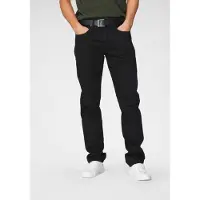 Levi's för män. 29507-0031 Jeans 502 med konisk passform, svart (36/30), Casual, Bomull, Denim, Hållbar