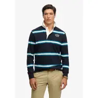 Superdry Vintage Athletic Stripe Rugby Pikétröja Med Lång ärm