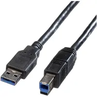 Roline USB-kabel USB 3.2 Gen1 USB-A kontakt, USB-B kontakt 0.80 m Svart Skärmad 11.02.8869