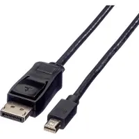 Value DisplayPort Anslutningskabel DisplayPort-kontakt, Mini DisplayPort-kontakt 2.00 m Svart 11.99.5635 Skärmad DisplayPort-kabel