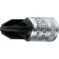 Gedore Hylsa med spindel 6187210; 1/4''; PZ 2; 28 mm