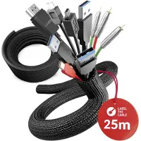 Label The Cable LTC PRO KABELRÖR - Kabelisolering - 25 m - sort