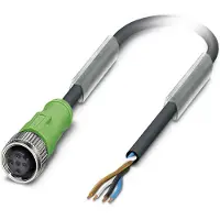 Phoenix Contact 1515743 Sensor/ställdon-kontakt, konfektionerad M12 Hona rak 10.00 m Antal poler (RJ): 4 1 st