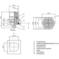 Lutronic 1229 Sensor/ställdon-kontaktdon M12 Hona inbyggd Antal poler (RJ): 5 1 st
