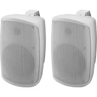 Monacor WALL-06SET/WS Högtalare på väggen Vit 50 W 70 Hz - 20000 Hz 1 par