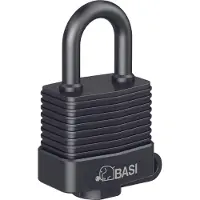 Basi 6150-3000 Hänglås 39 mm Ny låsning Svart Nyckel