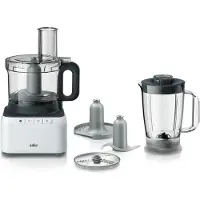 Braun FP 3131 WH - Matberedare - 800 W - vit / grå