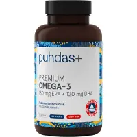 Puhdas+ Pure+ Premium Omega-3 180 mg EPA/120 mg DHA, FOS Certified 160 capsules