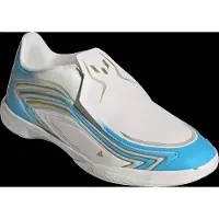 Adidas F50 Messi League Laceless IN El Ultimo Tango - Vit/Halvblå Burst/Icey Blue Barn - Inomhus (IC), storlek 33½