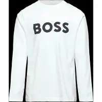 BOSS Tröja - Vit m. Marinblå - - 16 år (176) - Tröja