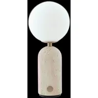 Globen Lighting Bordslampa Torrano, dimbar, Creme / bärnsten, Vardagsrum / matsal, Sten, Design, Bordslampa