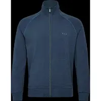 BOSS Zip-up jacket in stretch cotton with embroidered logo