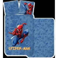 Licens Spiderman sängkläder - 100% bomull - Barnsängkläder 140x200 cm - Blå
