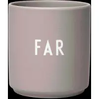 Design Letters Mugg - Favourite - Far - Grå - - One Size - Mugg