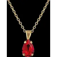 Caroline Svedbom Petite Drop Necklace Light Siam - Stjärnurmakarna