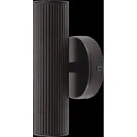 Globen Lighting Vägglampa Hubble, svart, höjd 21 cm IP44 dimbar, Svart, Vardagsrum / matsal, Aluminium / grå / zink, Utomhusvägglampa
