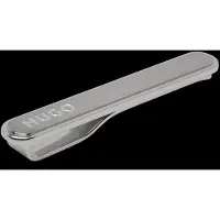 HUGO Oval-shaped tie clip with engraved logo