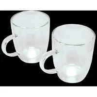 Bialetti Set med 2 dubbelvggiga Capri-koppar 350 ml Vrmeisolering Borosilikatglas