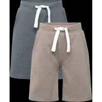 Minymo Sweatshorts - 2-pack - Vetiver - - 10 år (140) - Shorts