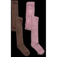 Minymo Strumpbyxor - 2-pack - Rib - Orchid Haze - - 140/146 - Strumpbyxor