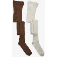 Minymo Strumpbyxor - 2-pack - Solid Rib - Trast - - 140/146 - Strumpbyxor