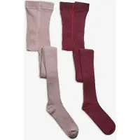 Minymo Strumpbyxor - 2-pack - Solid Rib - Rose Smoke - - 116/122 - Strumpbyxor