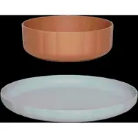 OYOY Middagsset - Bioplast - 2 Delar - Pullo - Caramel/Ice Blue - - One Size - Middagsset