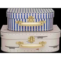 OYOY Resväskset - 2 st. - Crocodile &amp; Stripe - Beige - - One Size - Resväskor