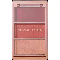 Revolution Blush Icon Palette Rougepalett 3 g Aura Points Rose