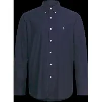 Ralph Lauren för män. 710928255001 Skräddarsydd marinblå skjorta (XXL), Casual, Parti, Bomull, Klassisk, Lång ärm, Marino