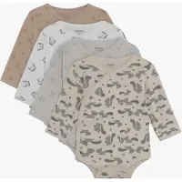 Pippi Baby Omlott Bodies l/ä - 4-pack - Regnig dag - - 62 - Body L/Ä
