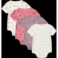 Pippi Baby Ao-tryckt T-shirt Med Korta ärmar 4-pack