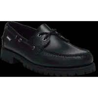 Sebago för män. 7001HU0 Ranger Waxy läder båtskor svart (41), Hud, Karta, 1 till 3 cm, Nyckelband, Casual