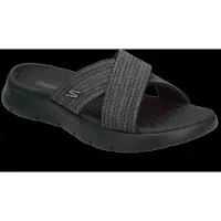 SKECHERS Pantolette 'Go Walk Flex' grå / svart