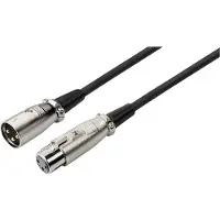 Monacor MEC-2000/SW, XLR (3-stift), hankontakt, XLR (3-stift), kvinnokontakt, 20 m, svart