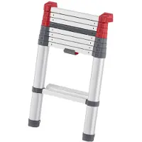 MUNK Günzburger Steigtechnik 115409 Eloxerat aluminium, Plast Teleskopstege med trappsteg Arbetshöjd (max.): 3400 mm