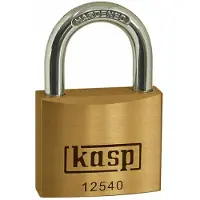Kasp K12540A1 Hänglås 40 mm Lika låsning Guldgul Nyckel