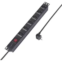 Sygonix SY-6736982 Förgreningsdosa 19 6x Svart Skyddskontakt 1 st