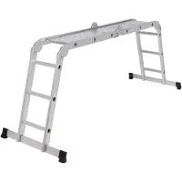 Toolcraft TO-10104645 Aluminium Multifunktionsstege hopfällbar Arbetshöjd (max.): 4.3 m Silver 15.7 kg