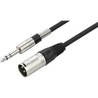 Monacor MEL-202/SW XLR Kabel [1x XLR-hankontakt - 1x Teleplugg 6,3 mm (stereo)] 2 m Svart