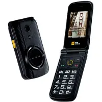 AGM M8 Rugged Senior-mobiltelefon vikbar Svart
